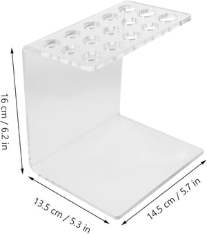 Transparent Acrylic Beauty Scissor Holder with Pen Storage Multifunctional Scissor Rack for Hairstylists and Barbers Compact Salon Tool Organizer for Hairdressing and Grooming Accessories