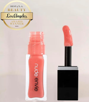 nude envie - Lip Gloss - High-Shine Finish - Moisturizing &amp; Easy Application - Luxury Hydration - Non-Sticky Formula - With Vitamin E &amp; Glycine Soja Oil - Vegan, Paraben-Free &amp; Cruelty-Fre