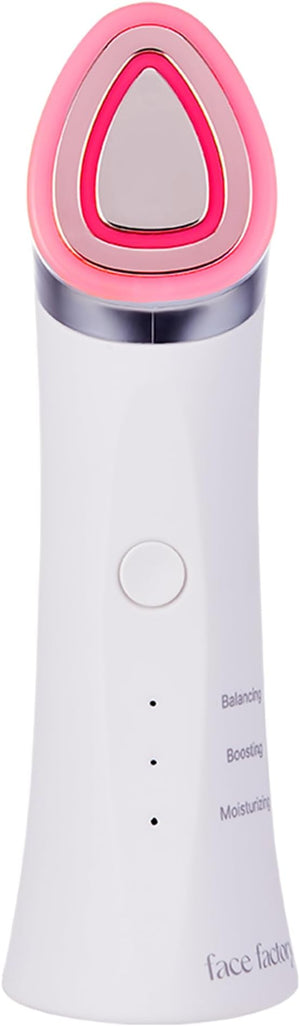 FaceFactory Boosters Pro ? Anti-Aging Skin Care Device, LED &amp; Galvanic, Glass Skin, Korean Skincare, Elasticity &amp; Radiance, Lightweight &amp; Safe for All Skin Types, Red Light Therapy