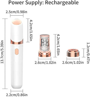Women Face Epilator - Painless Hair Remover for Face, Eyebrows, Lip, Chin, Arms, Underarms (Pink)