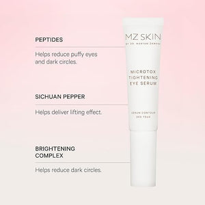 MZ SKIN Microtox Tightening Eye Serum 0.5 fl oz | Peptide Eye Serum with Sichuan Pepper Extract | Lifts Firms &amp Reduces Dark Circles and Puffiness
