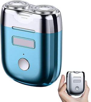 Dual Head Electric Shaver 2025 New Wet Dry Mini Portable Razor for Men Women Pocket Size Waterproof Electric Shaver for Home Car Travel (Blue)