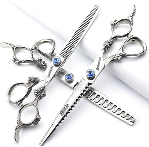 Professional Japanese Hairdressing Scissors Set - Slim Design 7 Inch 3 Pieces (Men &amp Women)