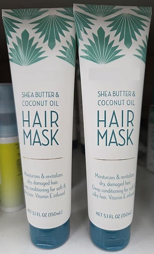 Trader Joe Shea Butter &amp Coconut Oil Hair Mask 5.1fl oz 150ml (Two Tubes)