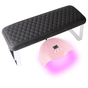 Arm Rest for Nails Tech BORNBYME Update PU Leather Fish Pattern Hand Nail Foot Stand Rest for Manicure &amp PedicureBlack
