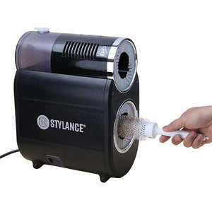 Hair Brush Cleaner Professional Electric Hair Round Brush Cleaner Machine Hair Brush Cleaning Tool with Funnel and Scissors for Removing Hair Dust Salon Use