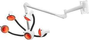 Wall Mounted Hair Dryer with Infrared Heat Bulbs 5 Heads Multifunctional Salon Hair Color Processor Accelerator Heater Lamp 750W Professional Infrared Hair Treatment Perm Machine (White+Black)