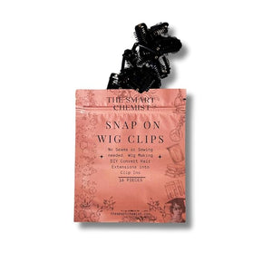 Snap On Wig Clips No Sewing Seams or Needles Needed Wig Making DIY Convert Hair Extensions into Clip Ins 16 pieces (Black)