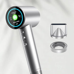 High-Speed Ionic Hair Dryer: 3Min Fast Dry with Brushless Motor - Quiet Lightweight hair care Blow Dryer with Diffuser &amp HD Display for Curly Hair&ampSalon&ampHome&ampTravel Hair Dryer for Wo