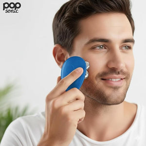 Pop Sonic 5-Head Electric Shaver Kit - Unisex (Blue) Shaver for Face Head &amp Body - Smooth Waterproof USB Rechargeable Trimmer with 360-Degree Precision Cut Heads for Men &amp Women