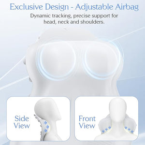 Silicone Bath Pillow New Material Bath Pillows for Tub Head Neck and Back Support Bath Tub Pillow with 4D Press Inflatable Airbag and Non-Slip Strong Suction Cups Quick-Drying Easy to Store White