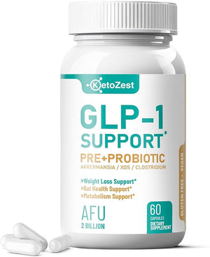 GLP-1 Support Weight Loss Support Probiotic Prebiotic Supplement - Increases GLP1 Production Activate Natural GLP 1 with Akkermansia Muciniphila - Gut Health &amp; Fat Burn Support for Women Men