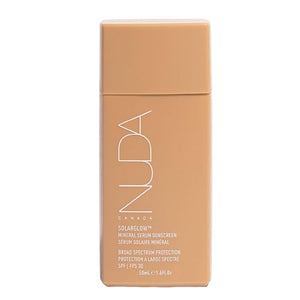 Nuda SolarGlow Mineral Serum Sunscreen | SPF 30 Broad-Spectrum Zinc Oxide Mineral | Non Comedogenic Face for Sensitive Skin | Reef-Friendly Mineral Sunscreen for Face (50 mL)
