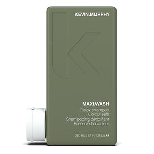 KEVIN.MURPHY MAXI.WASH - Detox Shampoo - Removes Build-Up &amp Minerals - Colour Safe - Also a Scalp Shampoo - Sulphate Free &amp Paraben Free - 250 mL / 8.4 fl oz