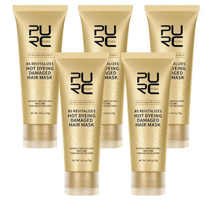 PURC 5 PCS 8 Seconds Hair Mask Smoothing Straightening Keratin Hair Mask Hair Treatment Cream Repair Damaged Frizz Hair Dryness and Frizz Professional Hair Care