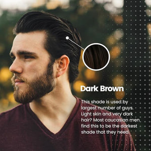 True Sons Hair Dye Foam for Men - Natural Look - Effortless, Multi-Use Dye Kit with Instant Color Booster Applicator, Ammonia-Free Formula, Simpler Hair and Beard Dye (Dark Brown)