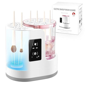 3-IN-1 Electric Makeup Brush Cleaner Machine and Dryer SBMKK Automatic Make Up Brush Cleaner Tool for All Size Brush Sponges Beauty Cosmetic Set