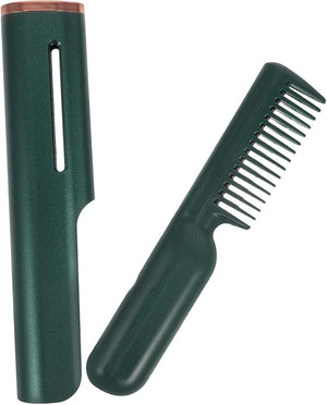 Mikinona Straightener Brush Comb for All Hair Types Dual-Voltage Heating Comb for Quick Styling Ceramic Straightening Tool for Men and Women