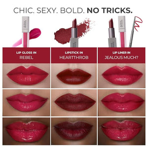 Rinna Beauty Icon Lip Kit - Sabine- All-in-one Lip Kit - Includes Lipstick, Lip Gloss, and Lip Liner - BERRY look - Vegan, LONG-LASTING: Anti-aging, &amp; Moisturizing, Cruelty-Free - 1 each