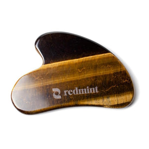 Redmint Tiger Eye Gua Sha Tool for Face | Rooted in Ancient TCM Wisdom | Rediscover Youthful Skin | Facial Massage Tools for Puffiness Reducing Jawline Sculpting | Face Stone Gua Sha to Lift Plump