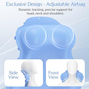 Silicone Bath Pillow New Material Bath Pillows for Tub Head Neck and Back Support Bath Tub Pillow with 4D Press Inflatable Airbag and Non-Slip Strong Suction Cups Quick-Drying Easy to Store Blue