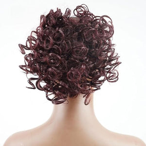 Hair Accessories Ladies Fashion Wig Fluffy Curly Hair Bun Short Curly Hair Comb Ball Head Ponytail Hair Extension Synthetic Hair Bun Hair Pieces For Women(13)