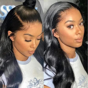 UNICE Body Wave 13X4 HD Lace Front Wigs Put on and Go Glueless Wig Human Hair Pre Plucked Pre Cut Pre Everything Frontal Wig Beginners Friendly 18 Inch