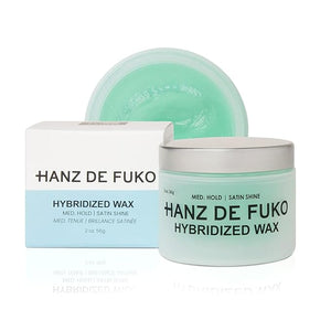 Hanz de Fuko Hybridized Wax ? Premium Men¡¯s Hair Styling Wax for a Medium Hold Satin Shine Finish ? Perfect Product for Medium Length Hairstyles Works for All Hair Types ? 2 oz Travel Size
