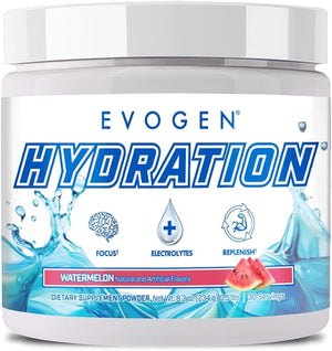 Evogen Hydration - Electrolytes Powder | Sugar-Free Electrolyte Powder Supplement for Hydration, Energy, and Recovery | Coconut Water, B Vitamins, Potassium | Watermelon | 30 Servings