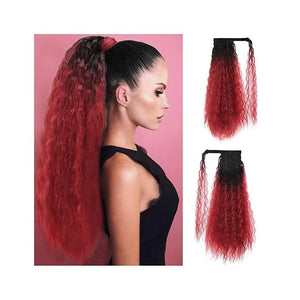 Hair Accessories 22" Long Curly Ponytail Extension Hairband Hair Clip Synthetic Puffy Ponytail Hair Extension Wrapped Bun Women's Wig Hair Pieces For Women(09)