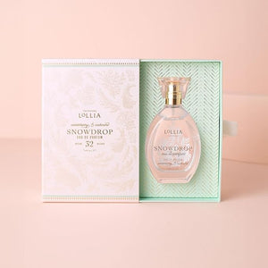 LOLLIA Snowdrop Eau de Parfum, 1.7 fl oz, 50 ml, Winterberry &amp; Cashmere Women's Luxury Perfume, Long Lasting Fragrance Spray, Signature Ladies Cologne, Self Care Essentials