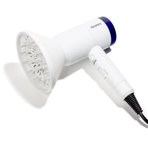 TIRIPRO Prisma Ultralight Dryer Volumizing Hair Dryer Blowout Brush Blow Dryer Professional Beauty Tool Brush for Curler Straightener Applicable for All Hair Type - (White)