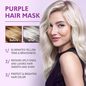 KOEC Purple Collagen Hair Mask with Perfume Oil for Blond Silver and Dyed HairDeep Conditioning Hair Mask Hydrating and Moisturizing Damaged Hair 8.82Fl Oz2.71 Fl Oz