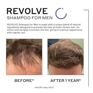 ZENAGEN Revolve Men's Thickening Shampoo | Supports Appearance of Fuller, Healthier-Looking Hair, Developed for Fine &amp; Visibly Thinning Hair, Plant-Based, Color-Safe, 5-Minute Treatment