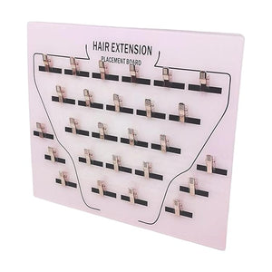 DNCG Hair Extension Holder Acrylic Board, Hair Extension Holder Board With Clip For Hairpieces, Wig Sectioning Display Grafting Plate, Hair Hanger, 1, light pink