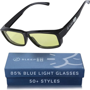 100% Blue Light Blocking Glasses - Women + Men - Better Sleep - Anti Eye Strain Protection - Computer Screens Gaming
