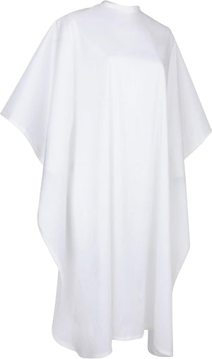 JNxcel Premium Quality Water Repellent Nylon/Polyester Fabric Hair Salon &amp Barber Hair Cutting &amp Shampoo Cape with Snap Closure (White) ¡¦