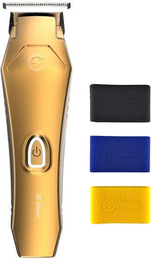 .22 Stinger Trimmer - Including 3 Color Lids &amp Non-Slip Grips - Professional Cordless Hair Clipper - Low Noise Trimmers - Zero Gap Cutting