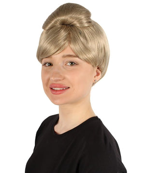 Women's Premium Bun Wig - Adjustable Capless Hair extensions with Realistic Synthetic Fibers - Multi-Color Elegant Bun Hairpiece for Halloween Cosplay and Everyday Wear Beige