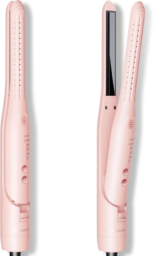 Wavytalk 0.65 Pencil Flat Iron Cool Curl Pencil Small Airflow Styler and Straightener for Short Hair Pixie Cut and Edges Curling Iron for Short Hair with 360¨¬ Cool Airflow for Long-Lasting Hold