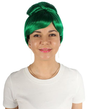 Women's Premium Bun Wig - Adjustable Capless Hair extensions with Realistic Synthetic Fibers - Multi-Color Elegant Bun Hairpiece for Halloween Cosplay and Everyday Wear Green