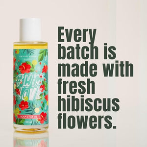 Hibiscus Monkey HM Love Scalp &amp; Hair Oil | Promotes Hair Growth, Reduces Hair Fall | Scalp care | Anti Frizz | Real Hibiscus Flowers, Coconut Milk Oil | Natural | No Mineral Oil, Chemical-Free | 1