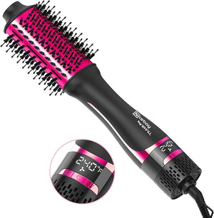 Nicebay Hair Dryer Brush Blow Dryer Brush for Women Fast Styling One Step Blowout Brush with Display Screen-Less Frizz More Shine Oval Ceramic Barrel Negative Ion