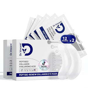 Peptide Under Eye Patches Firming Eye Patches Instant Reduces Dark Circles and Puffiness Collagen Under Eye Mask for Bags Treatment Wrinkles 24 Pairs