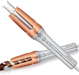 SHEGLAM Automatic Curling Iron 1 inch with 3 Temperatures Fast Heating 2-Way Rotation Automatic Shut-Off Anti-Scald Anti-Tangle Rotating for Hair Styling