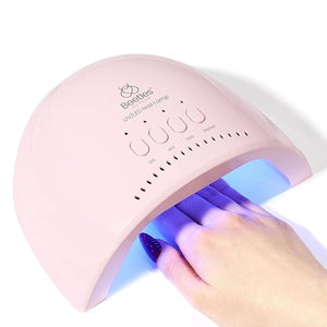 Beetles UV Nail Lamp - LED Nail Lamp with 3 Timer 30/60/120s UV Light for Gel Nails Smart Sensor Nails Dryer for Fast Curing Gel Polish Top Coat and Base Coat DIY Salon Manicure Art Tools Pink