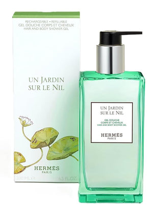 Hermes Un Jardin Sur Le Nil Hair and Body Shower Gel Refillable 6.5 Ounce