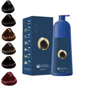 Hair Dye Shampoo, Caviar Protein Hair Dye, Caviar Hair Colour Cream, Long-Lasting, Natural Plant-Based Hairs Coloring Cream for Women Men