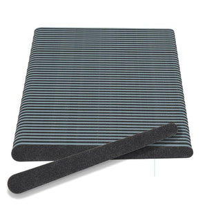 Flowery Disposable Nail File Black Wood CORE SIL/CARB 100 Files per Box