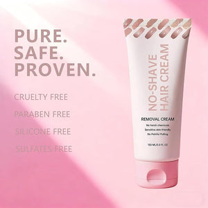 New No Shave Hair Removal Cream Fast and Gentle Suitable for Sensitive Skin Moisturizes and Nurtures Skin Leaving it Soft and Protected after Hair Removal